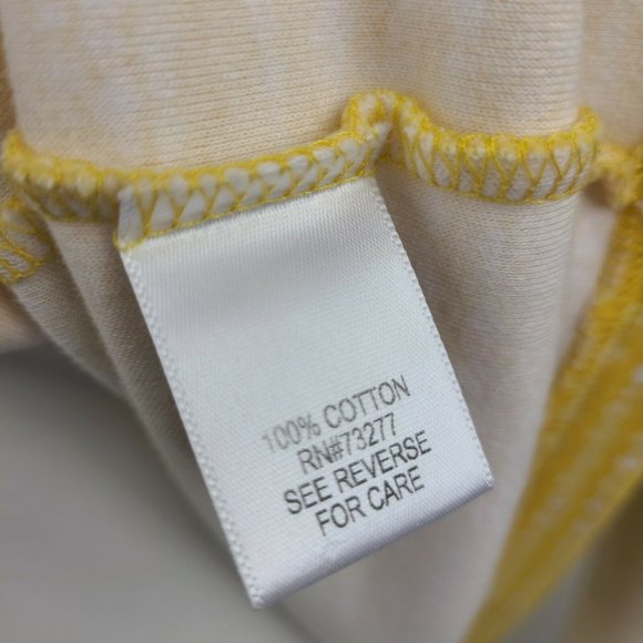Croft & Barrow Top Womens Size M Medium Yellow White Short Sleeve Classic Tee - Picture 6 of 7